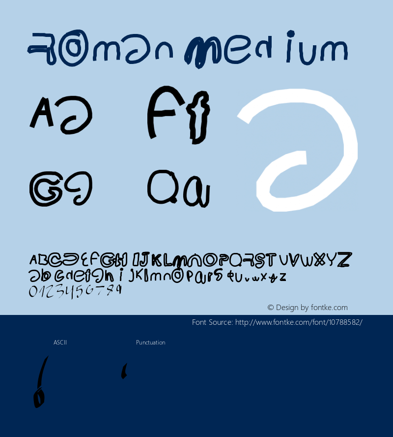 Roman Medium Version 001.000 Font Sample