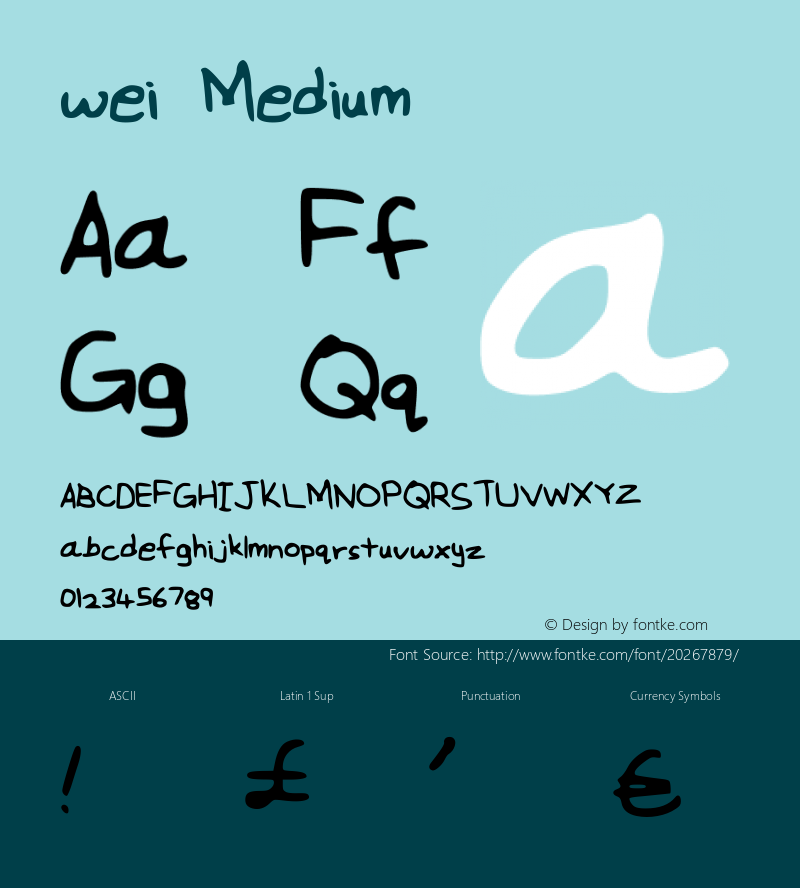 wei Version 001.000 Font Sample