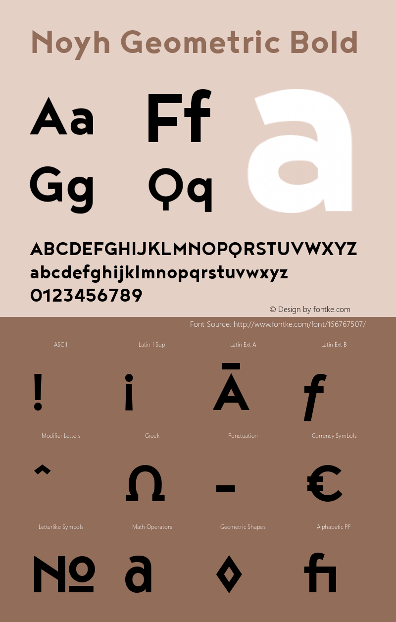 Noyh Geometric Bold 1.000 Font Sample