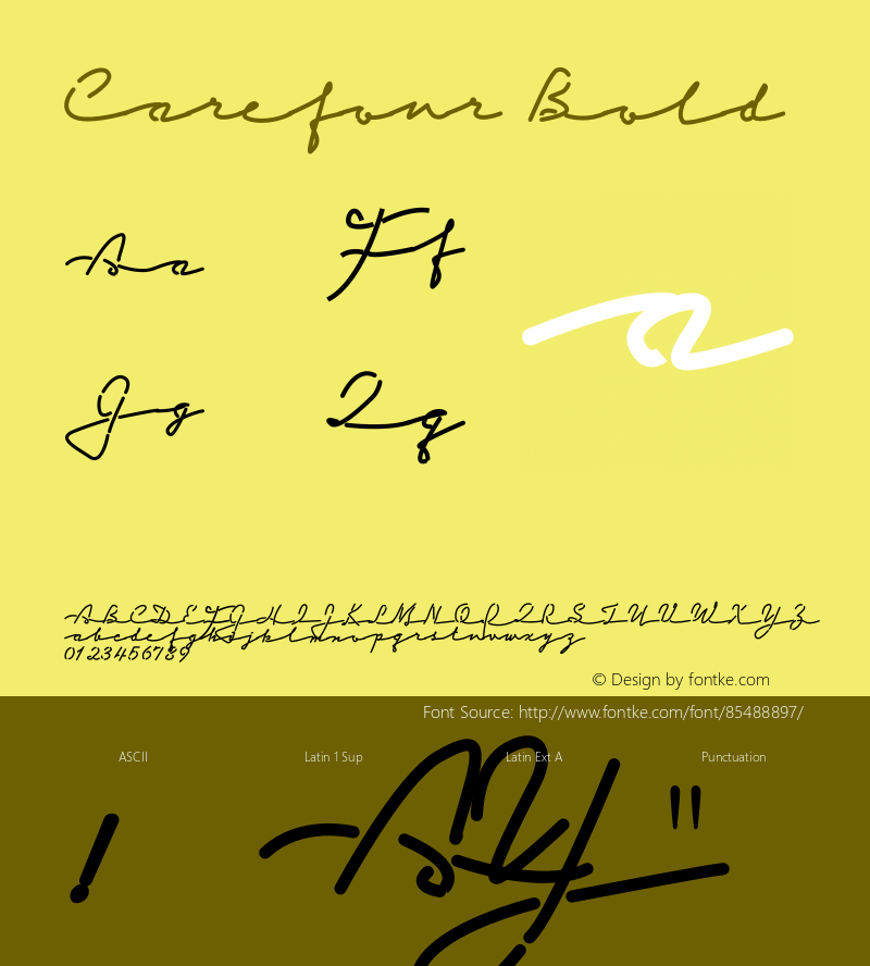 Carefour Bold Version 1.002;Fontself Maker 3.5.1 Font Sample