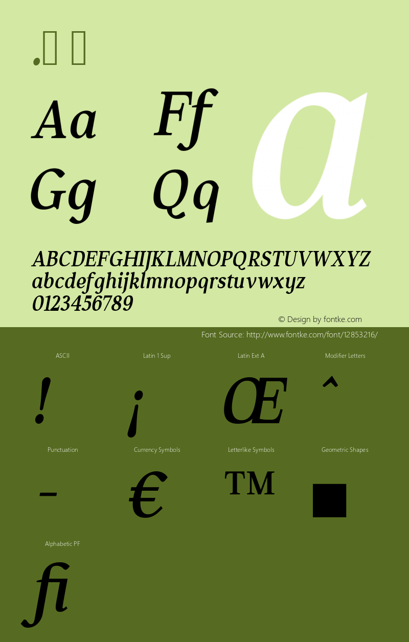 .  Version 1.000 Font Sample