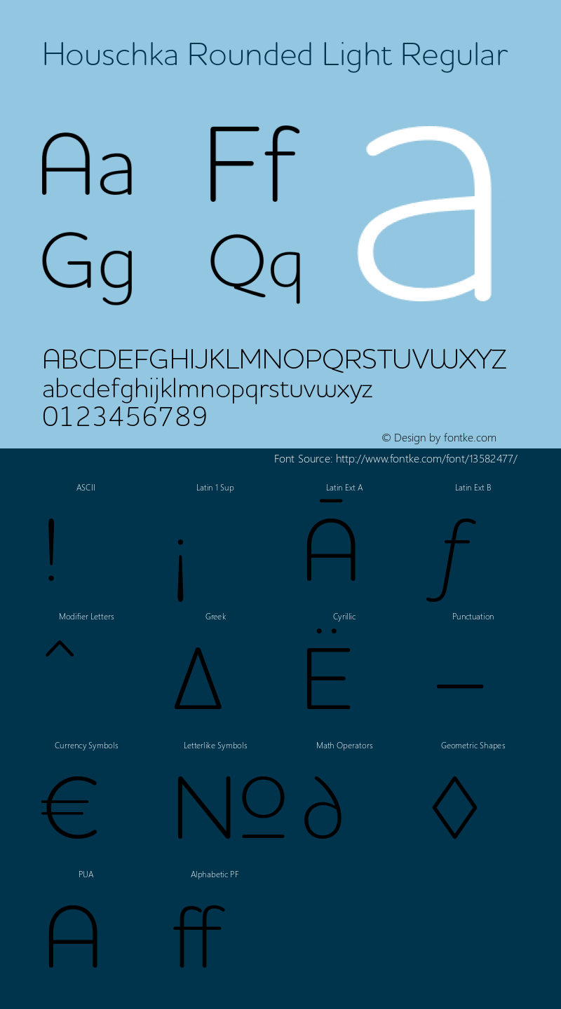 Houschka Rounded Light Regular 001.000 Font Sample