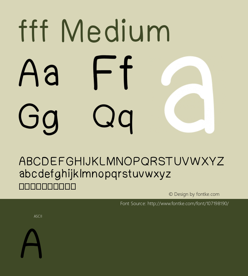 fff Version 001.000 Font Sample