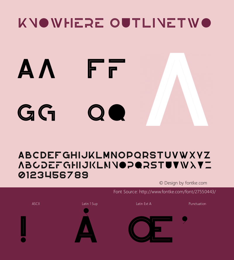 Knowhere OutlineTwo Version 1.002;Fontself Maker 3.0.0-3 Font Sample