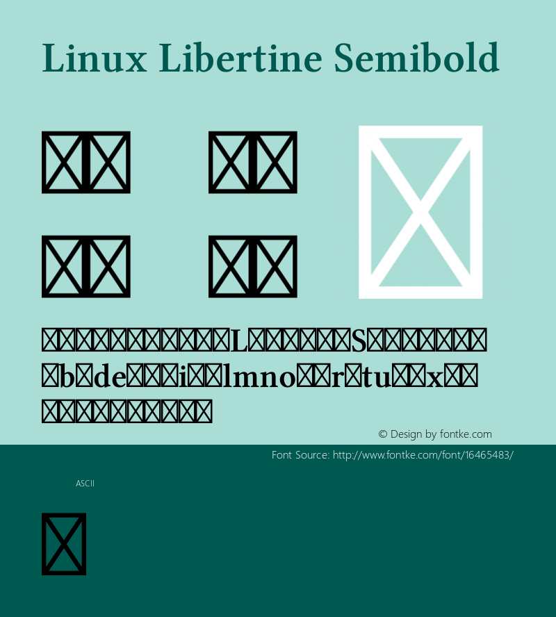 Linux Libertine Semibold Version 5.1.1 Font Sample