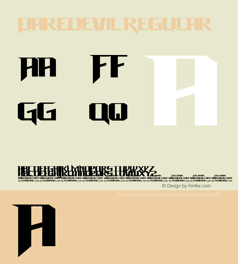 Daredevil  Font Sample