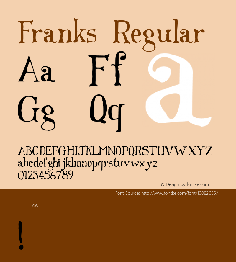 Franks Regular 001.001 Font Sample