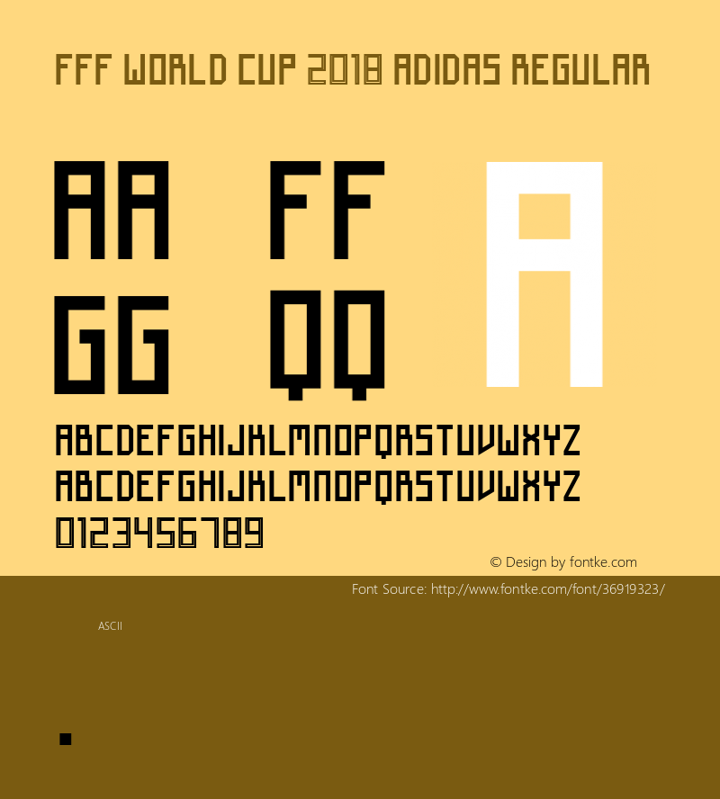 hielo Vacío cuchara FFF World Cup 2018 Adidas 1.0 | FreeFootballFont.blogspot.com Font Sample-  Font Sample-Fontke.com For Mobile