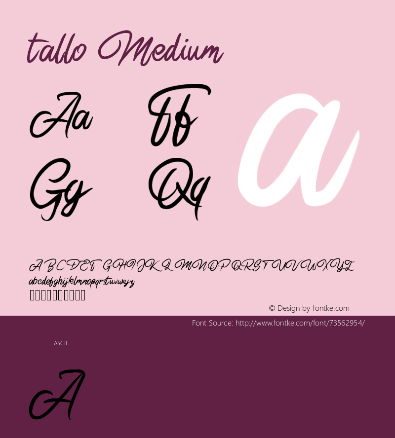 tallo Version 001.000 Font Sample