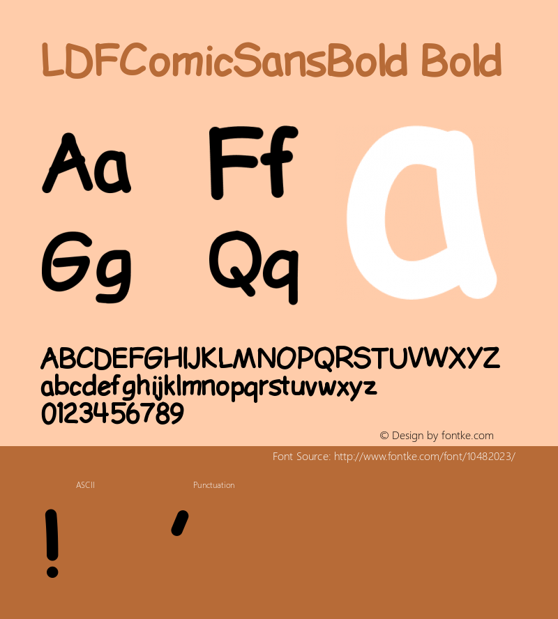 LDFComicSansBold Bold Version 001.000 Font Sample