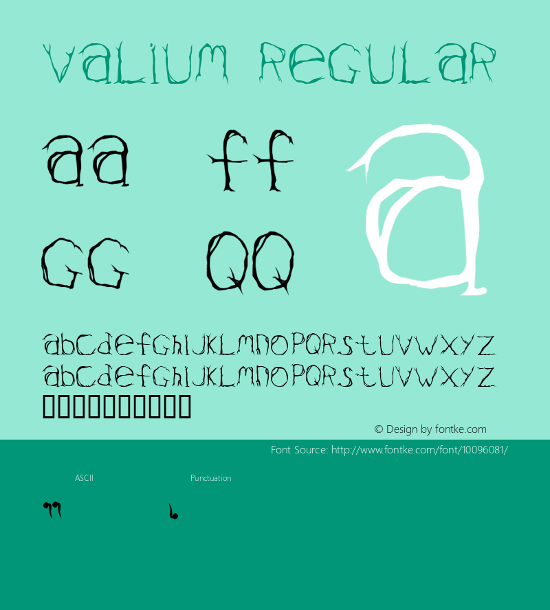 Valium Regular Revision 1 Font Sample