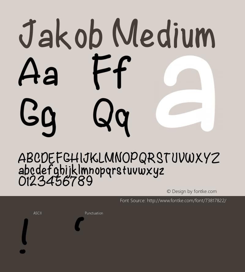 Jakob Version 001.000 Font Sample