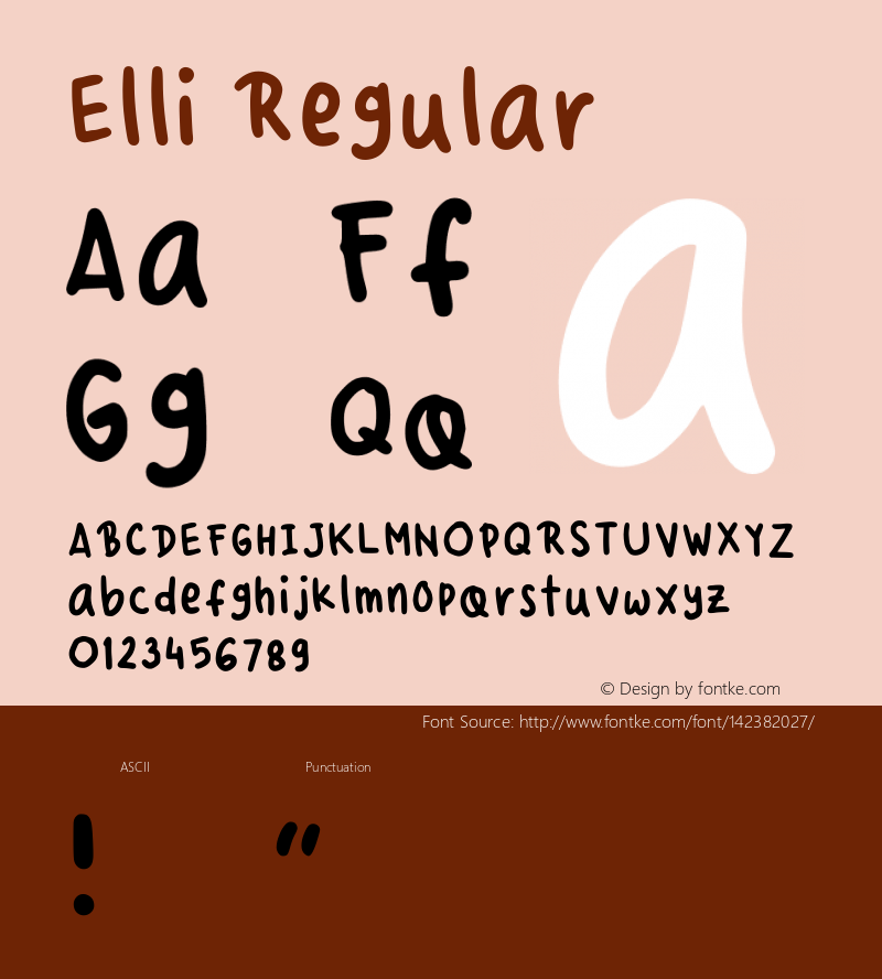 Elli Regular Version 001.003 Font Sample