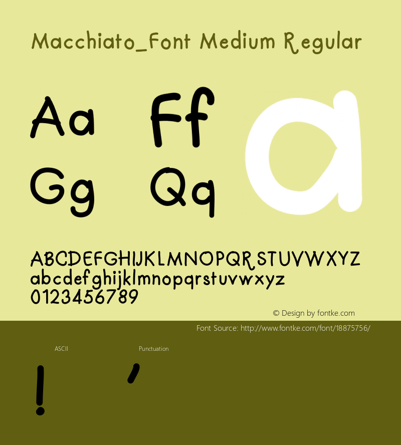Macchiato_Font Medium Regular Version 1.000;PS 001.000;hotconv 1.0.88;makeotf.lib2.5.64775 Font Sample