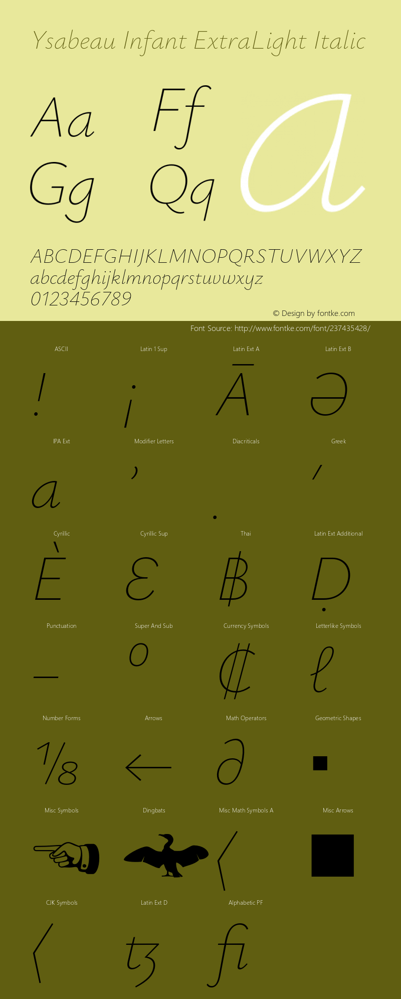 Ysabeau Infant ExtraLight Italic Version 1.003;Glyphs 3.1.1 (3139)图片样张