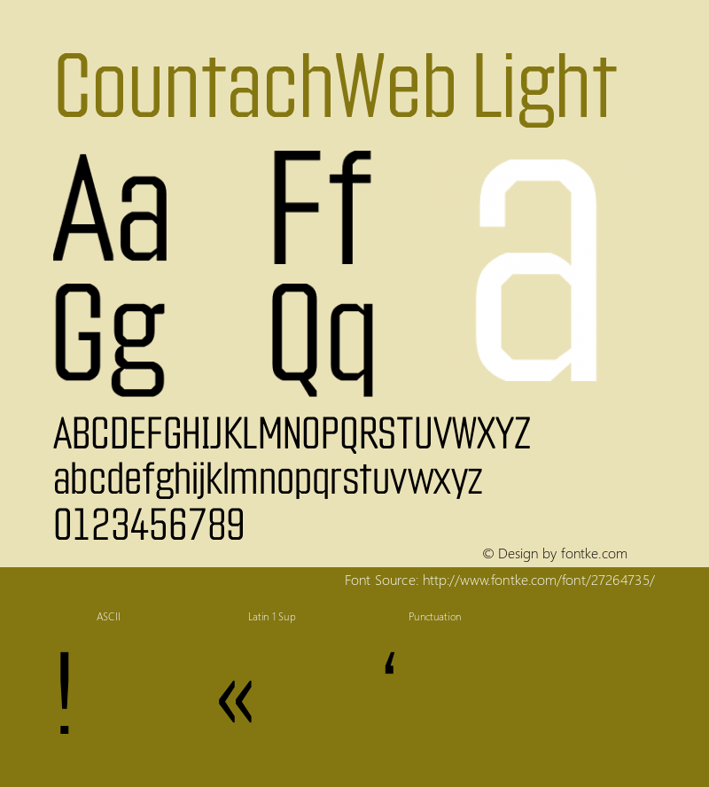 CountachWeb Light Regular Version 1.002;PS 1.2;hotconv 1.0.72;makeotf.lib2.5.5900; ttfautohint (v1.3.34-f4db) Font Sample