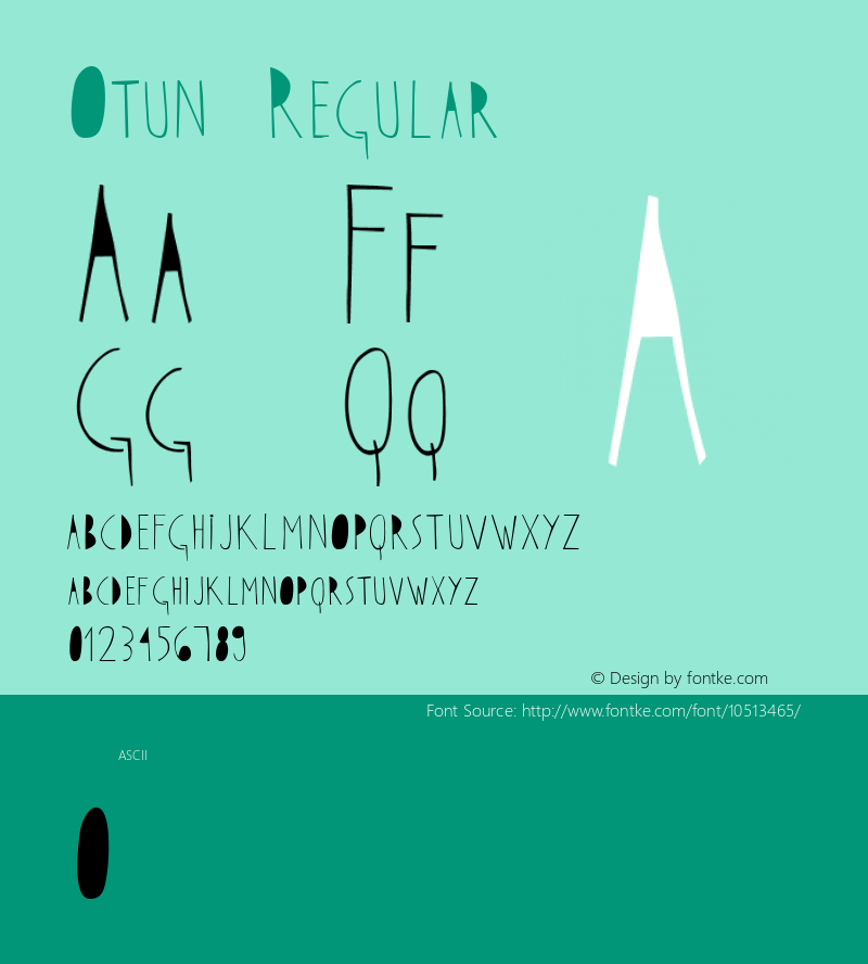 Otun Regular Version 1.000 Font Sample