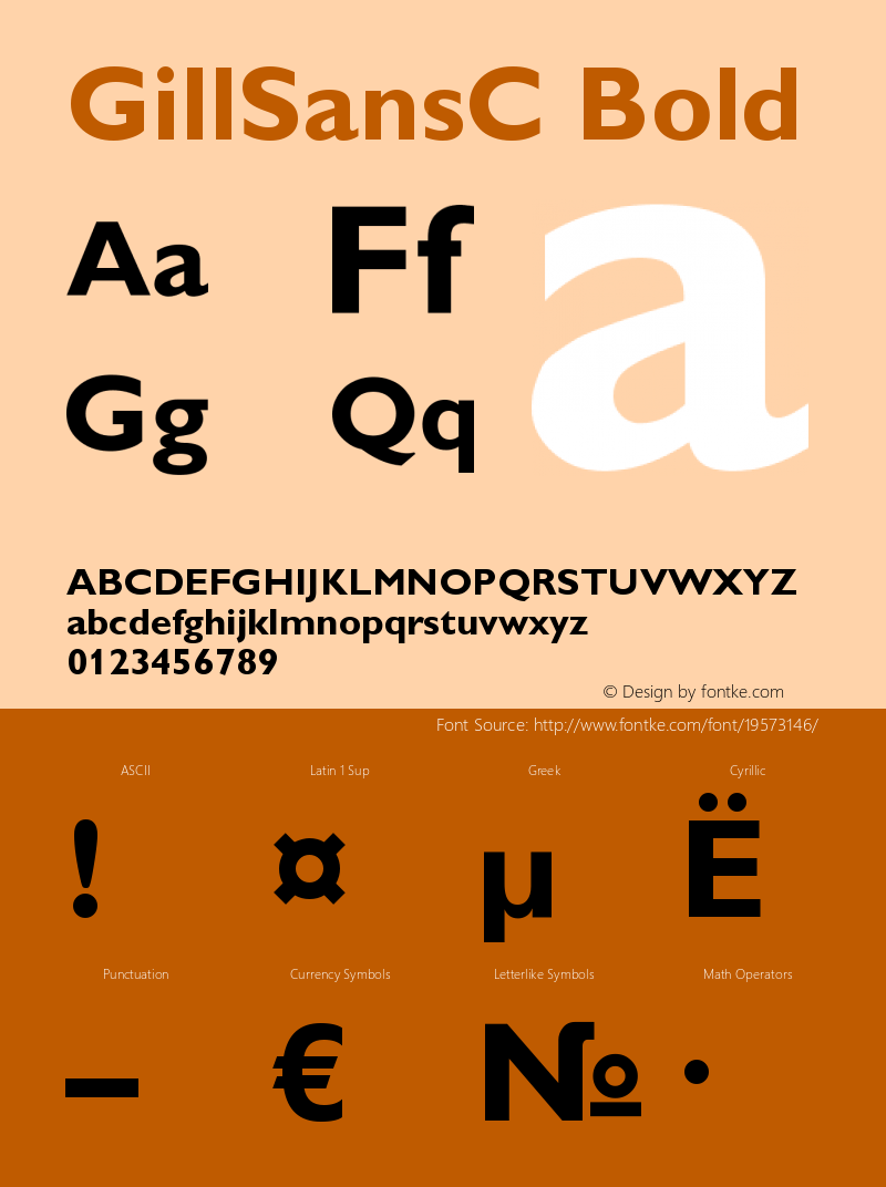 GillSansC-Bold OTF 1.0;PS 001.003;Core 116;AOCW 1.0 161 Font Sample