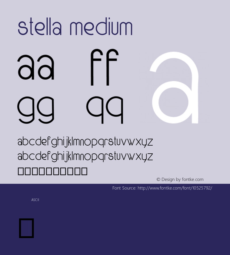 Stella Medium Version 001.000 Font Sample