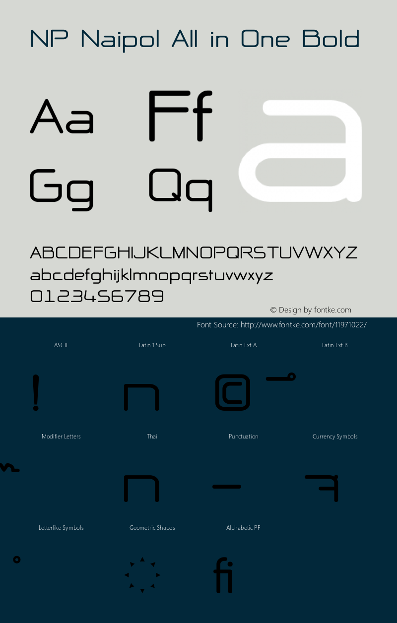 NP Naipol All in One Bold Version 2.00 May 8, 2005 Font Sample