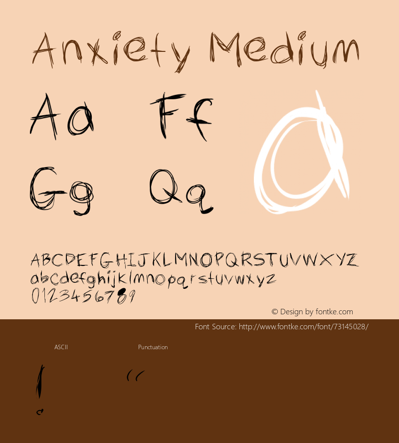 Anxiety Version 001.000 Font Sample