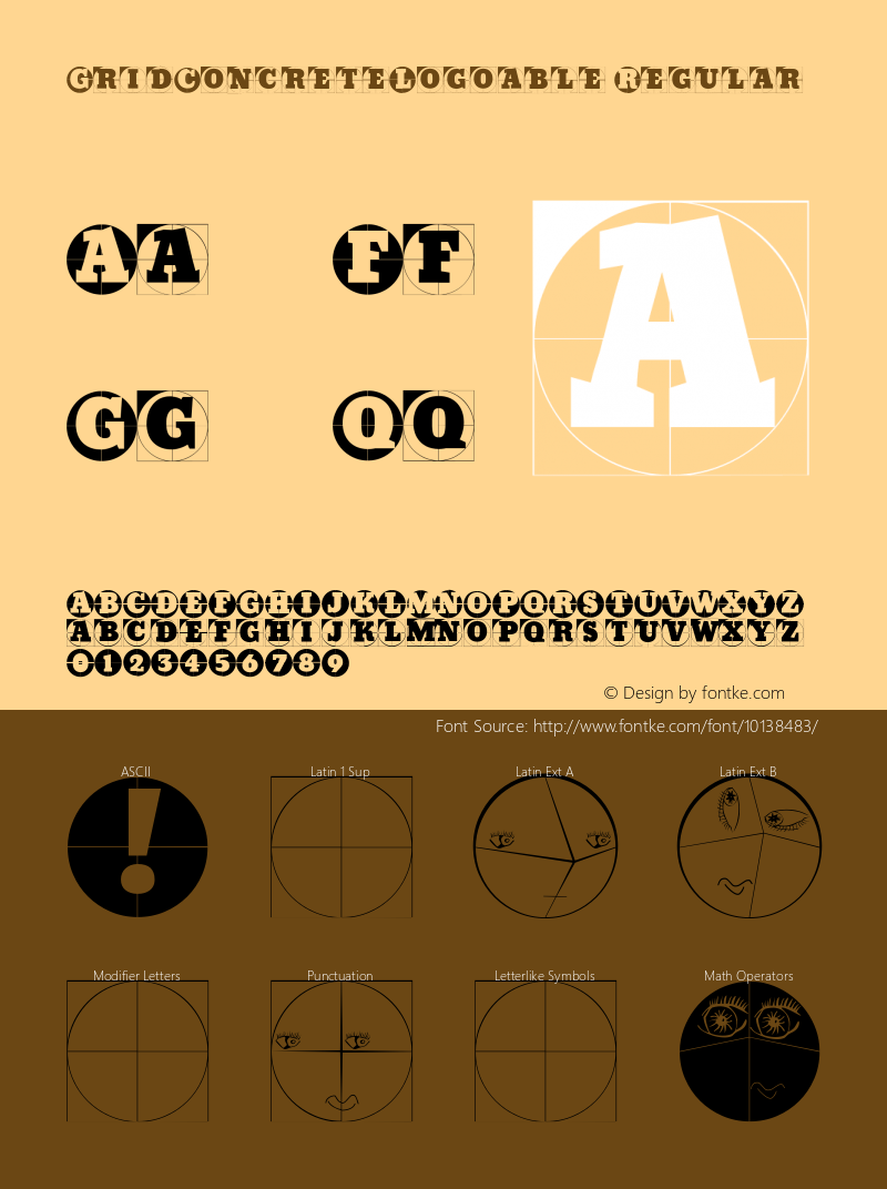 GridConcreteLogoable Regular 1.0 2005-02-16 Font Sample