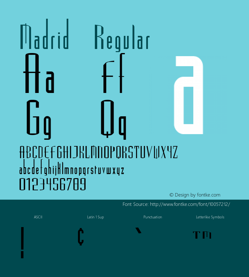 Madrid Regular Altsys Metamorphosis:5/9/92 Font Sample
