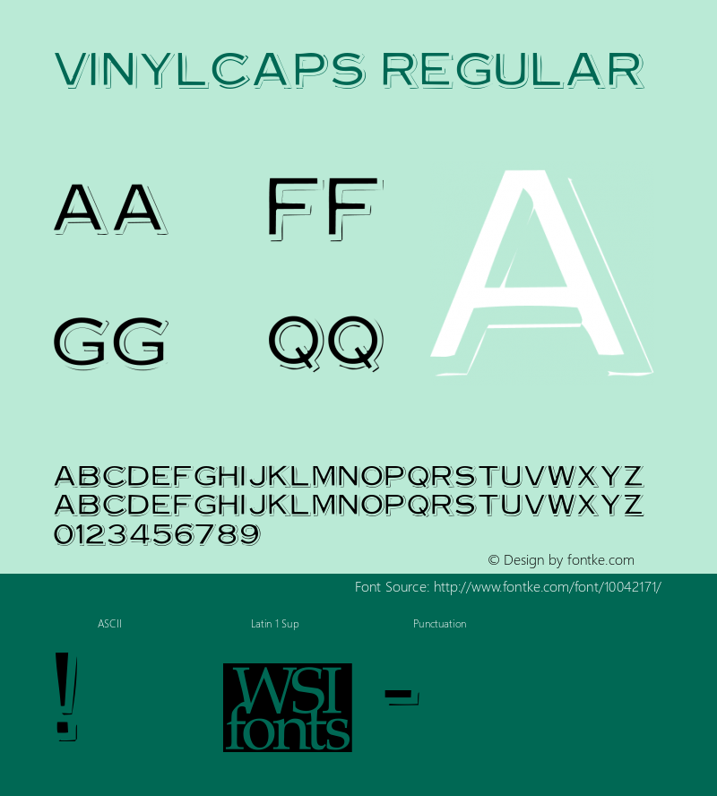 VinylCaps Regular The IMSI MasterFonts Collection, tm 1995, 1996 IMSI (International Microcomputer Software Inc.) Font Sample