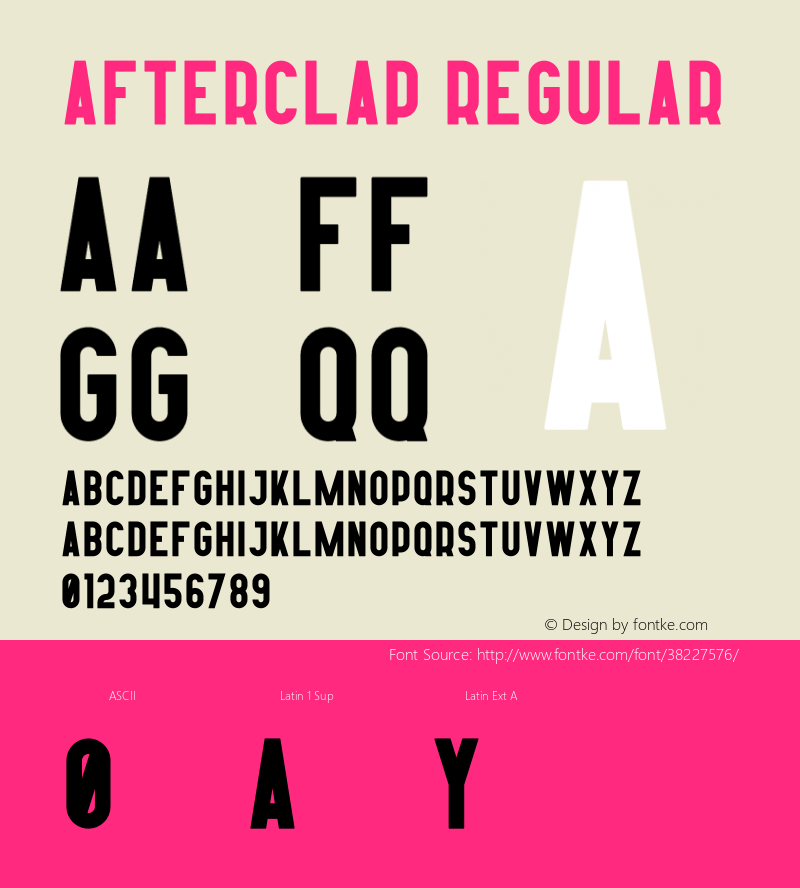 Afterclap Version 1.002;Fontself Maker 3.3.0 Font Sample