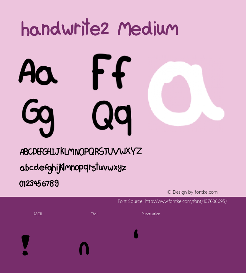 handwrite2 Version 001.000 Font Sample