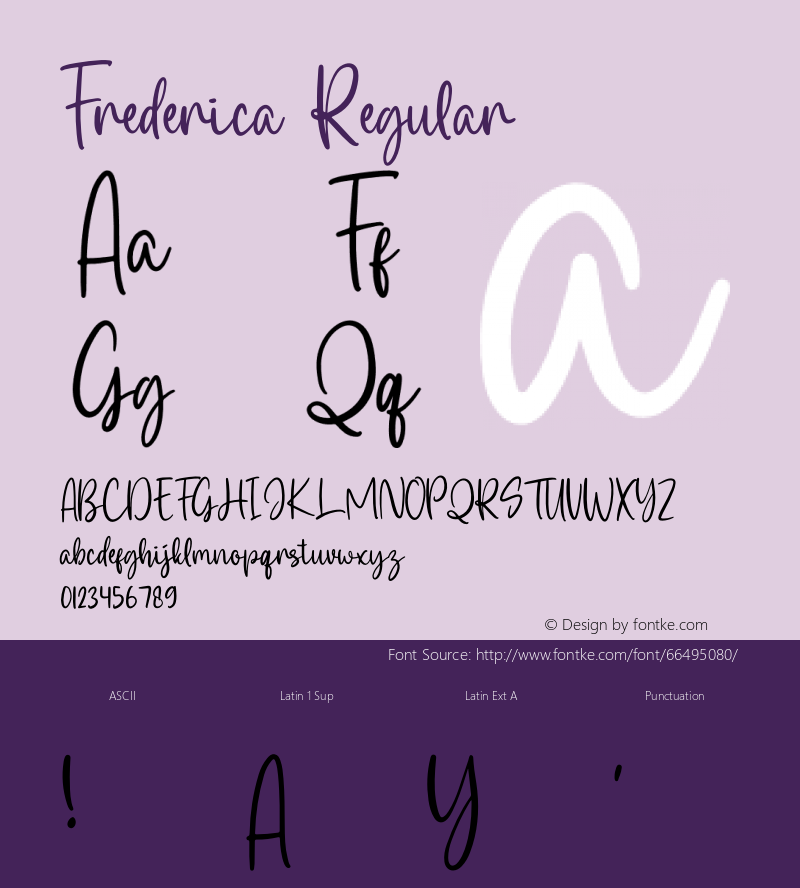 Frederica Version 1.001;Fontself Maker 3.5.1 Font Sample