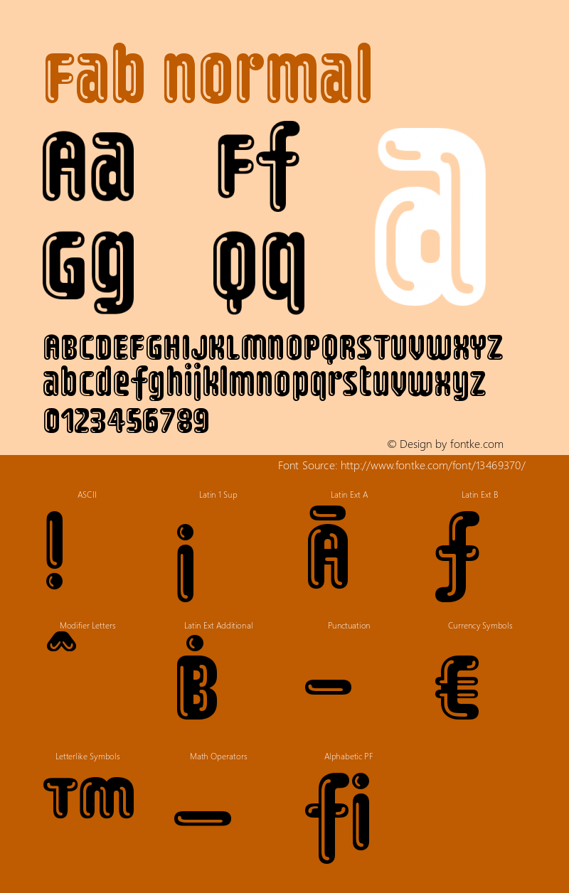 Fab Normal Version 1.000 Font Sample