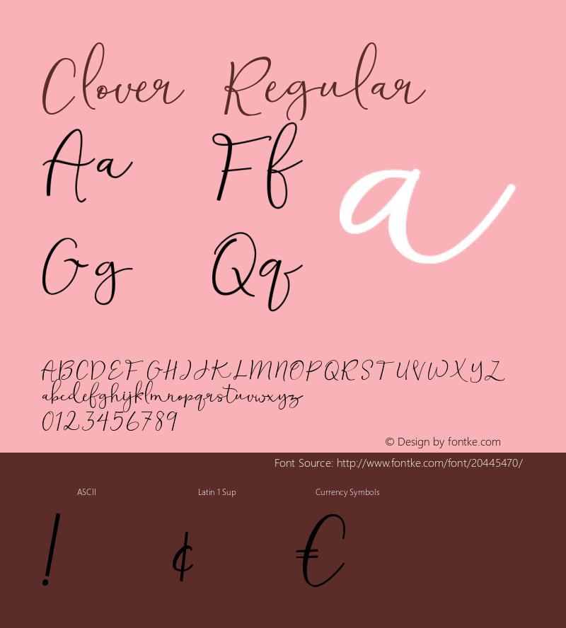Clover  Font Sample