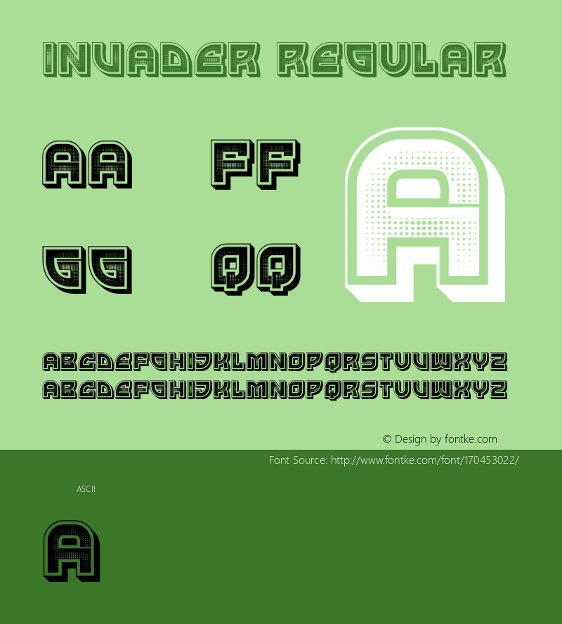 Invader Regular Version 1.000图片样张