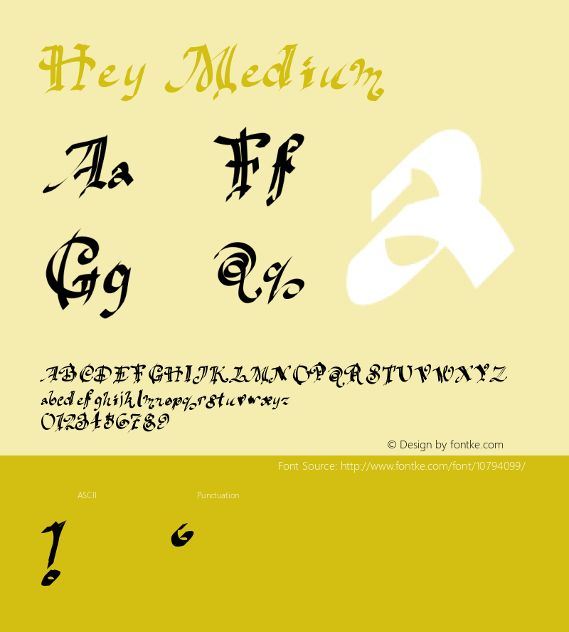 Hey Medium Version 001.000 Font Sample