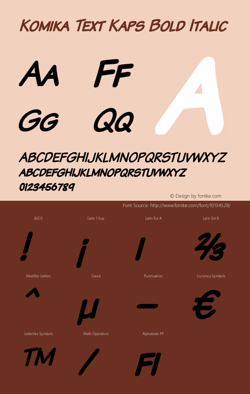 Komika Text Kaps Bold Italic 2.0 Font Sample