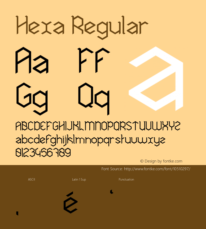 Hexa Regular Version 1.000 Font Sample