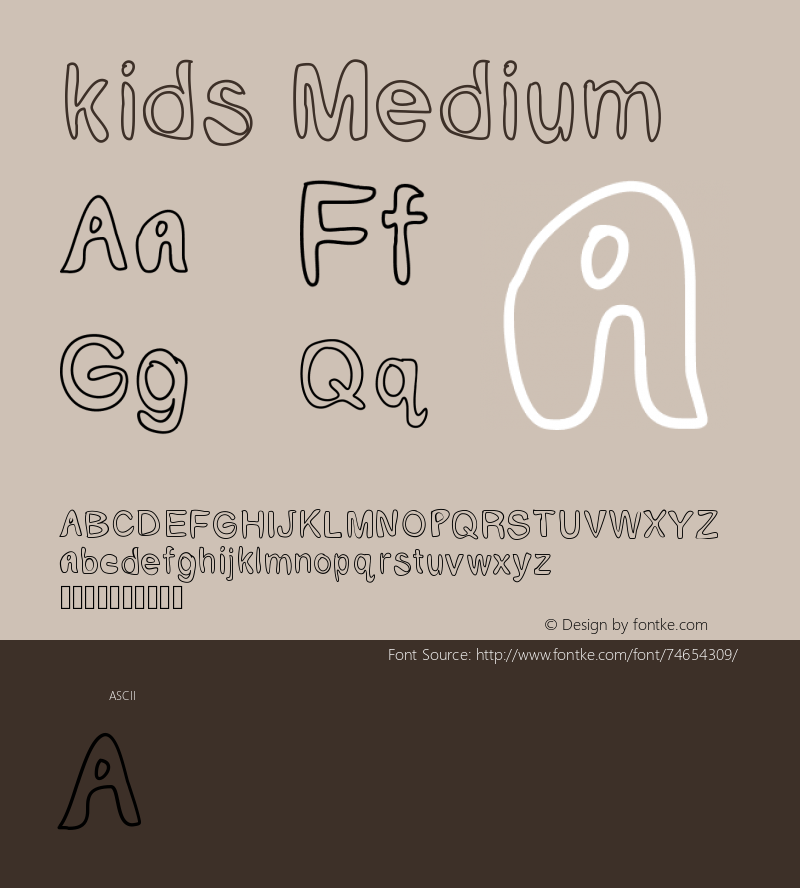 kids Version 001.000 Font Sample