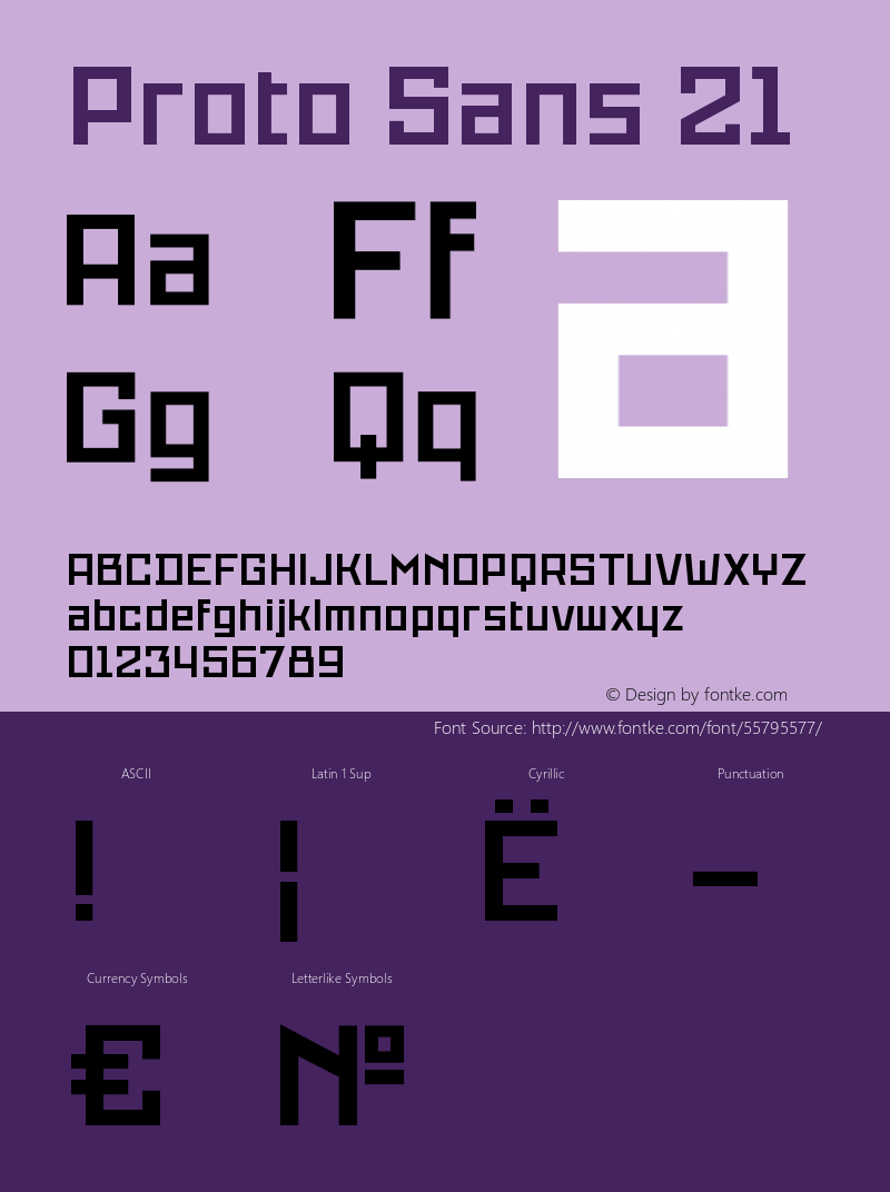 ProtoSans21 Version 001.001 Font Sample