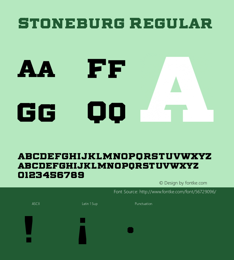 Stoneburg Regular Version 1.000;PS 001.000;hotconv 1.0.88;makeotf.lib2.5.64775 Font Sample