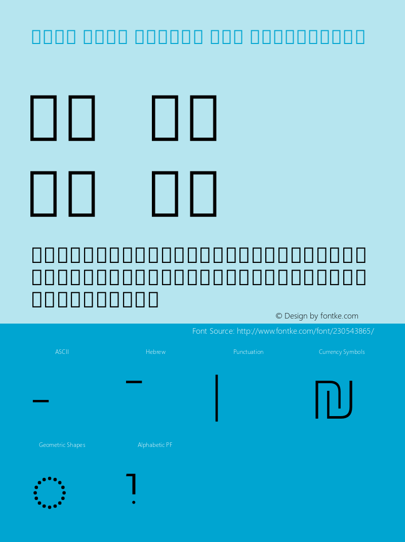 Noto Sans Hebrew New ExtraLight Version 3.001图片样张