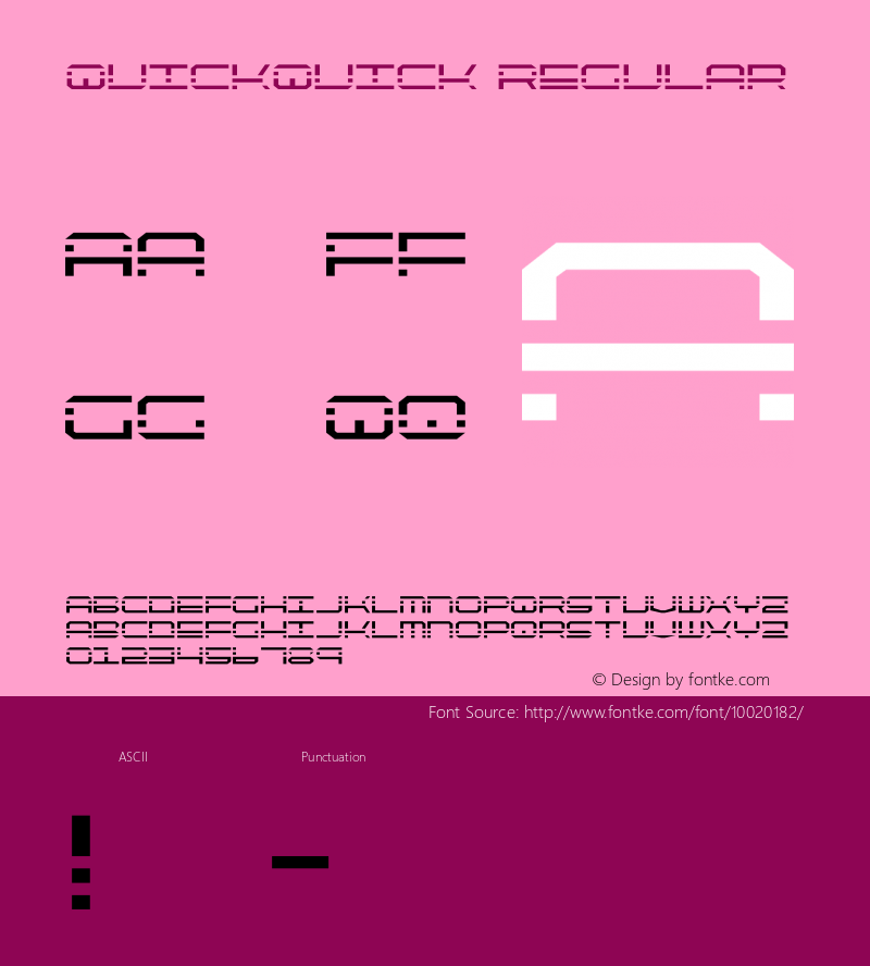QuickQuick Regular 1 Font Sample