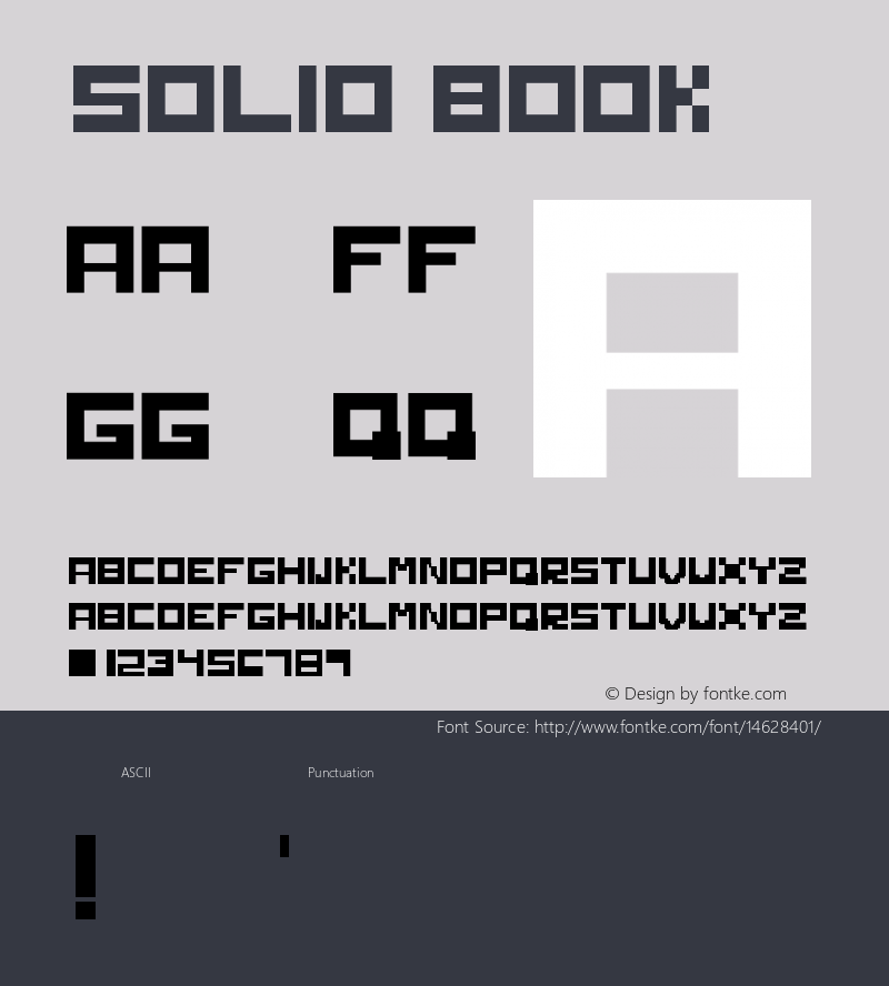 Solid Book Version 1.0 Font Sample