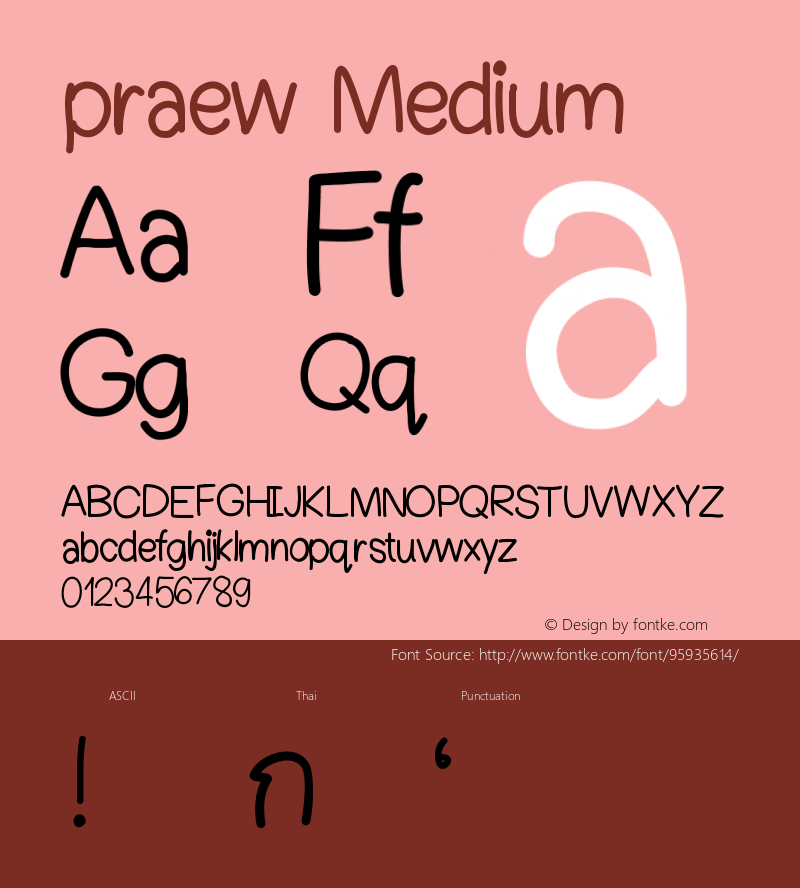 praew Version 001.000 Font Sample