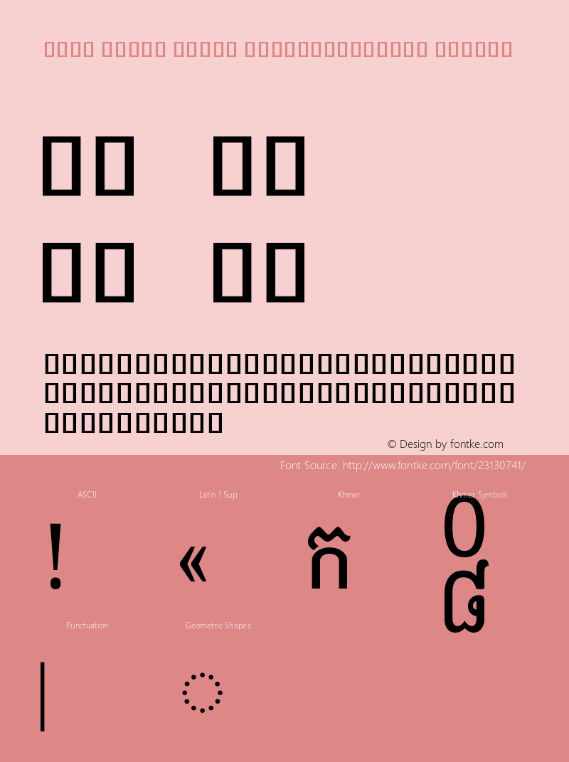 Noto Serif Khmer ExtraCondensed Medium Version 1.900 Font Sample