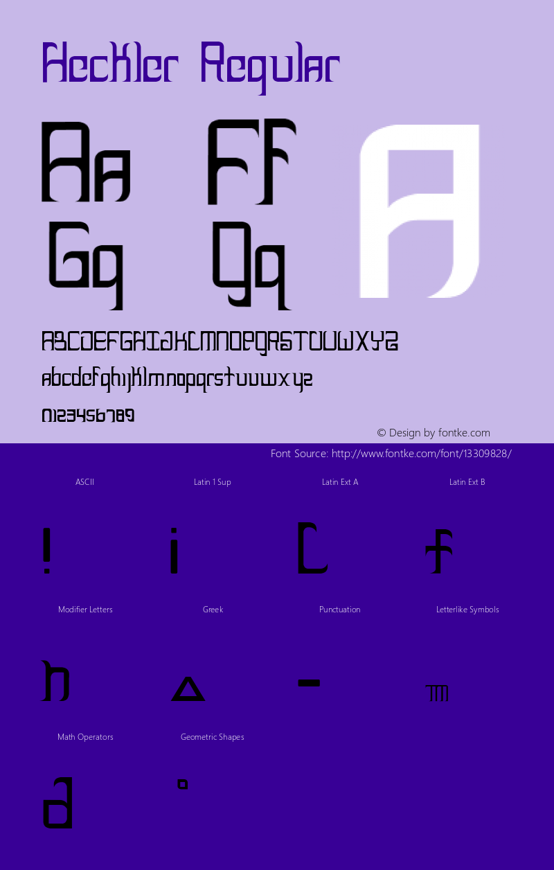 Heckler Regular 001.000 Font Sample