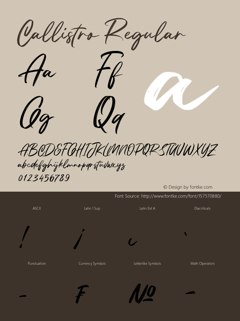 Callistro Version 1.00;April 15, 2021;FontCreator 13.0.0.2681 64-bit Font Sample