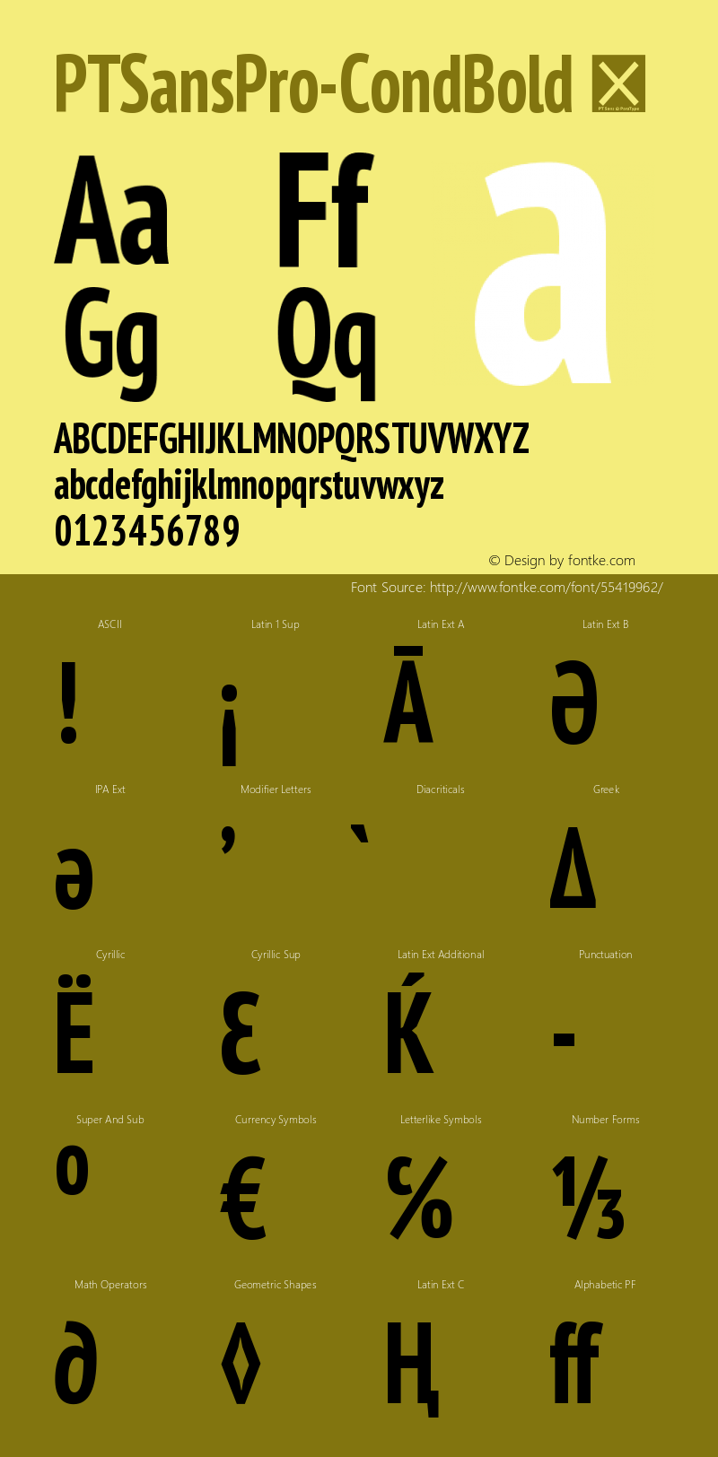 ☞PT Sans Pro Condensed Bold Version 1.000;com.myfonts.paratype.pt-sans-pro.condensed-bold.wfkit2.3umi Font Sample