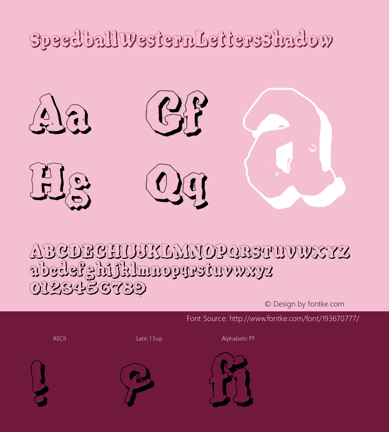 ☞SpeedballWesternLettersShadow Version 1.000 2009 initial release; ttfautohint (v1.5);com.myfonts.easy.intellecta.speedball-western-letters.shadow.wfkit2.version.3ovv图片样张