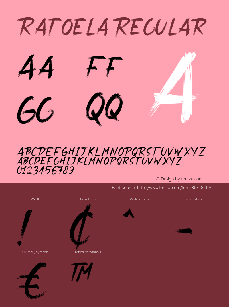 Ratoela 1.0 Font Sample